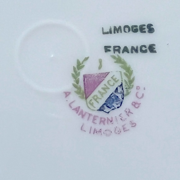 Set of 4 LIMOGES France AA. Lanternier Limoges 4 Salad 7” Plates. - Picture 10 of 11